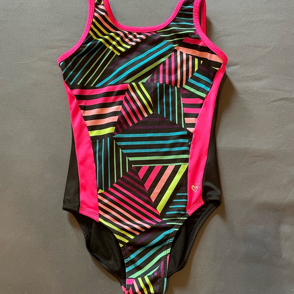Justice Leotard Geometric Design